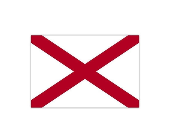 Alabama Flag State American banner high grade vinyl bumper sticker decal
