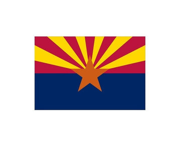 Arizona Flag State American banner high grade vinyl bumper sticker decal