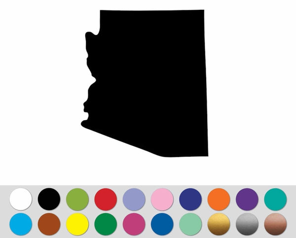 Arizona State American Map shape sticker decal