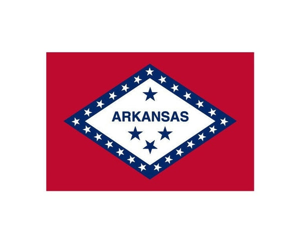 Arkansas Flag State American banner high grade vinyl bumper sticker decal