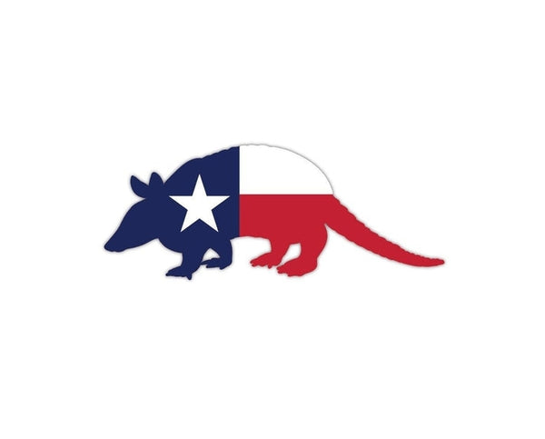 Armadillo Texas Flag TX USA American Lone Star Animal banner high grade vinyl bumper sticker decal