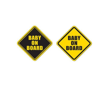 Baby on Board (Pack of 2 stickers) square shape bumper sticker sign decal high grade vinyl