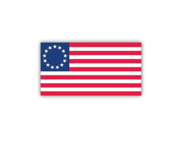 Betsy Ross US Flag USA American star stripes banner high grade vinyl bumper sticker decal