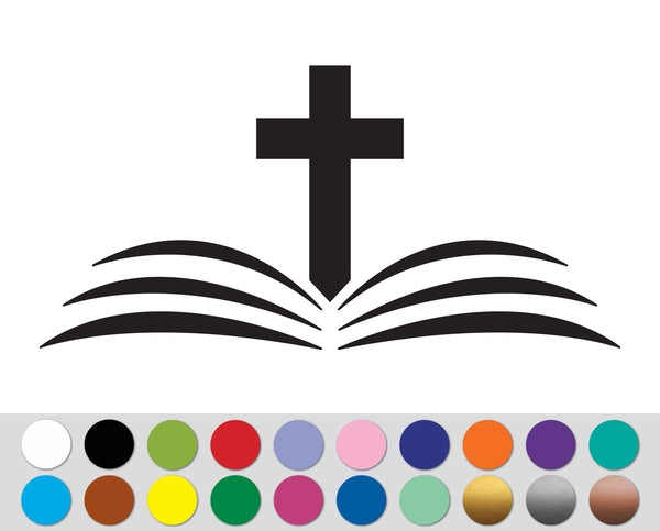 Bible Cross Jesus Religion Study Church sign bumper sticker decal
