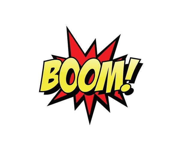 Boom Speech Bubble Pow sign bumper sticker decal
