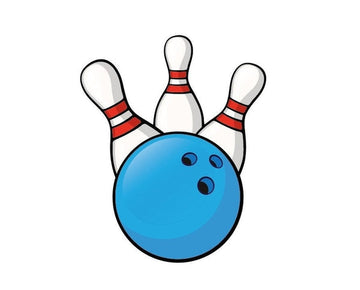 Bowling Ball Pins Alley Sport sign banner sticker decal