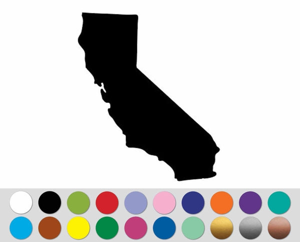 California State American Map shape sticker decal
