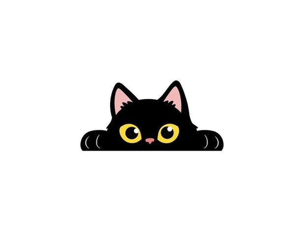 Cat Kitten Baby Pet Peek Animal bumper shape sticker decal