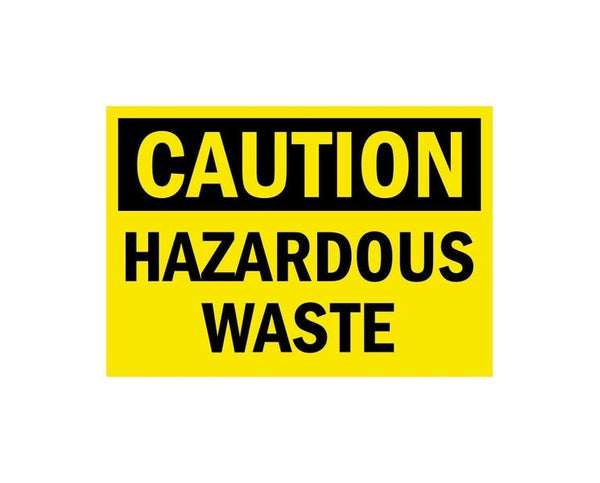 Caution Hazardous Waste Warning Danger sign banner high grade vinyl bumper sticker decal