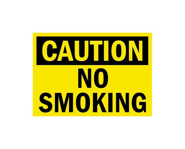 Caution No Smoking Warning Danger sign banner high grade vinyl bumper sticker decal