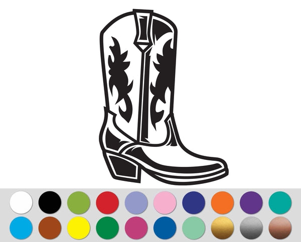 Cowboy Boots Design Shoes Western bumper sign sticker decal