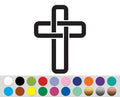 Cross Celtic Faith Chain Link Tattoo Jesus Christian bumper sticker decal