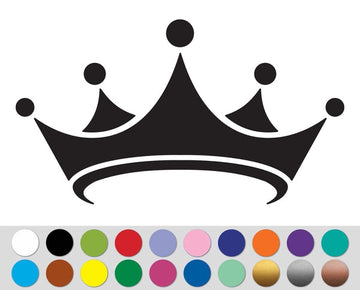 Crown Tiara Headband Princess King Queen Prince bumper sign sticker decal