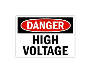 Danger High Voltage Warning Caution sign banner high grade vinyl bumper sticker decal