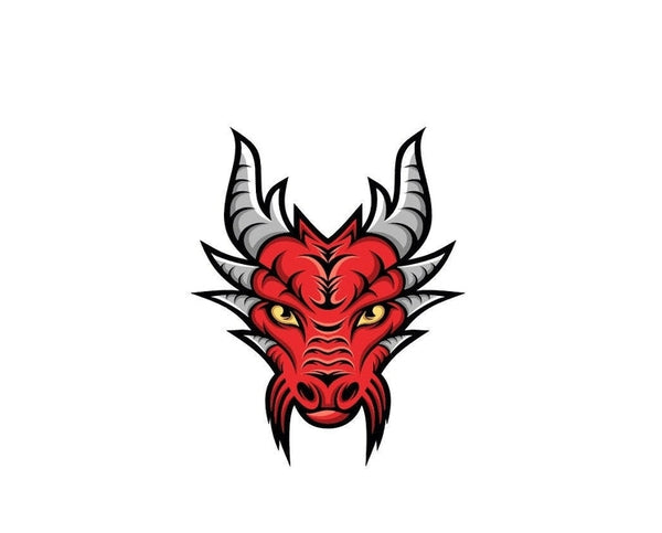 Dragon Red Horns Devil Satan Head Animal high grade vinyl bumper sticker decal