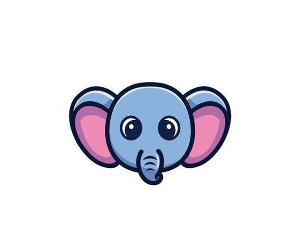 Elephant Baby Jungle Animal sign bumper sticker decal