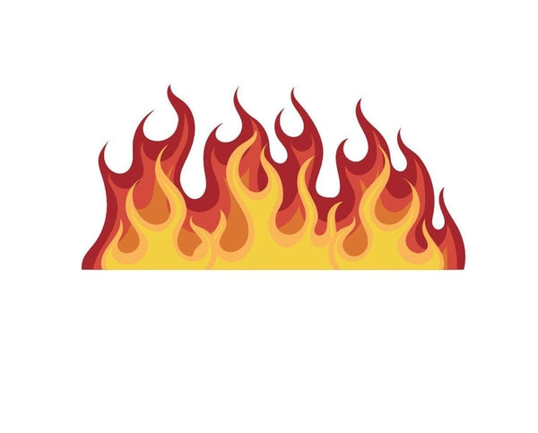 Flame Fire Blaze Hot Burn sign banner sticker decal