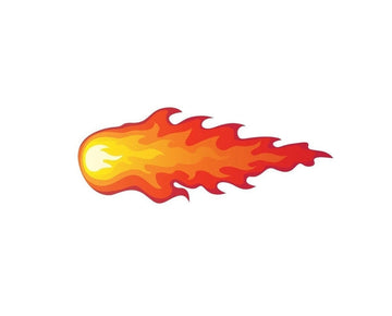Flame Fire Blaze Hot Burn sign banner sticker decal
