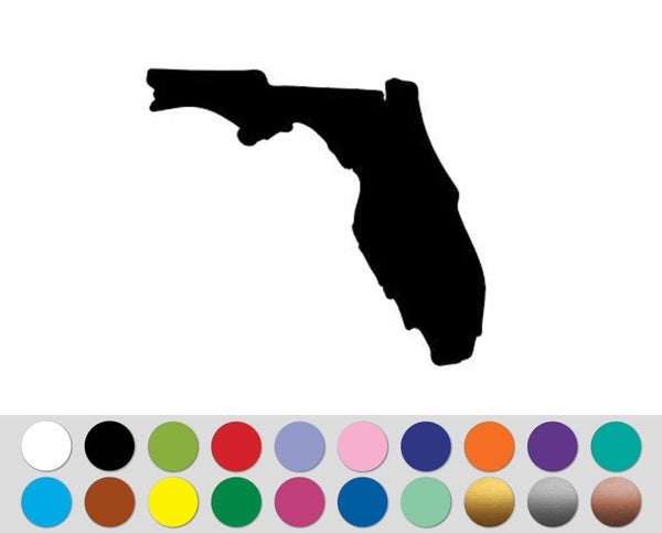 Florida State Map shape sticker decal