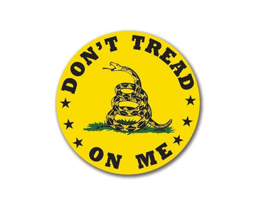 Gadsden Flag Round Don't Tread On Me American Freedom Patriotic banner high grade vinyl bumper sticker decal