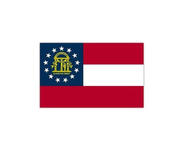 Georgia Flag State American banner high grade vinyl bumper sticker decal