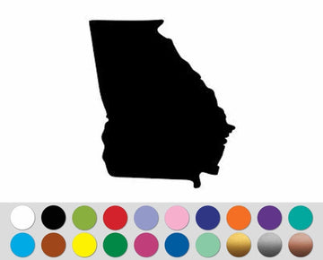 Georgia State American shape sticker decal