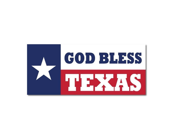 God Bless Texas Flag Banner Lone Star sticker decal bumper sticker decal