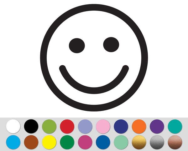 Happy Face Emoji Hippy Retro sign bumper sticker decal