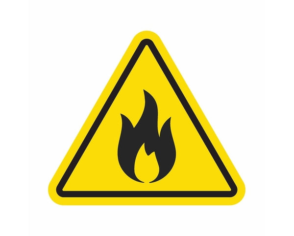 Hazard Fire Flammable Flame High Warning Danger banner high grade vinyl bumper sticker decal