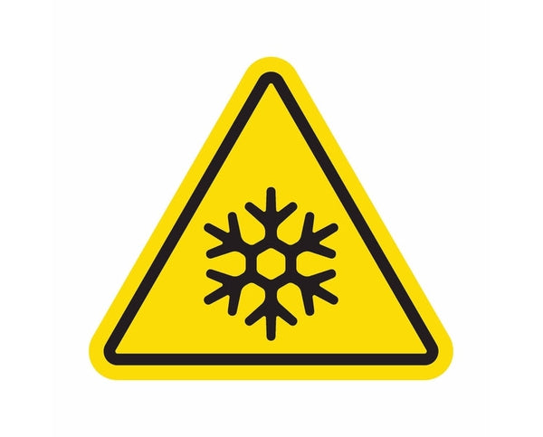 Hazard Freezing Snow Snowflake Low Temperature Warning Danger banner high grade vinyl bumper sticker decal