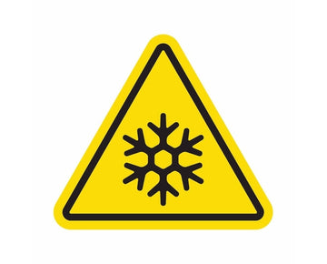 Hazard Freezing Snow Snowflake Low Temperature Warning Danger banner high grade vinyl bumper sticker decal