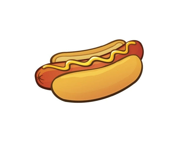 Hot Dog Fast Bun Mustard Meat Food sign banner sticker decal