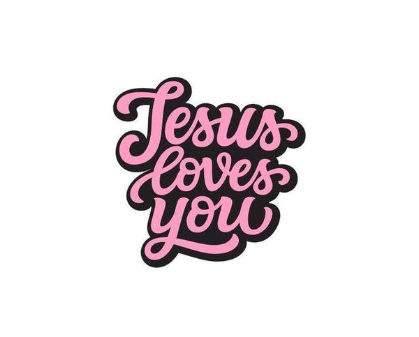 Jesus Loves You Christ bumper sticker decal