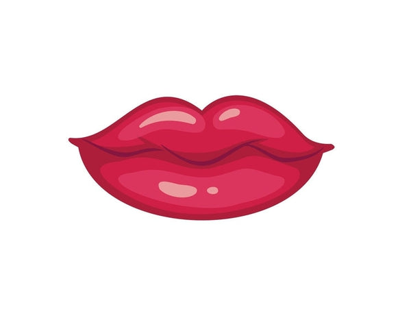 Lips Love Kiss Woman Girl Lipstick Beauty Salon Parlor sign bumper sticker decal