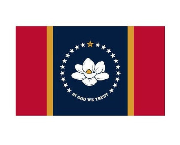 Mississippi Flag State American banner high grade vinyl bumper sticker decal