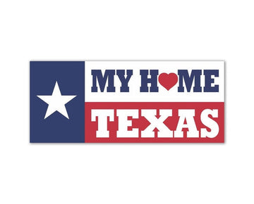 My Home Heart Texas Flag Banner Lone Star sticker decal