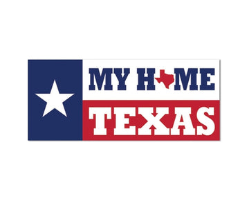 My Home Map Texas Flag Banner Lone Star sticker decal