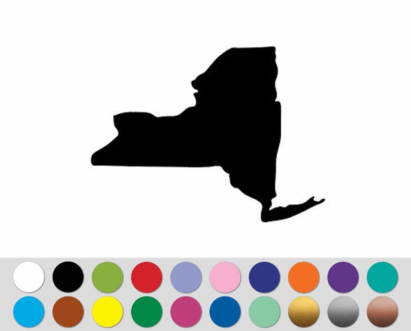 New York State American Map shape sticker decal