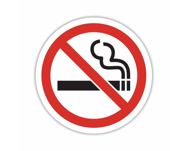 No Smoking Cigarette Round Ban Sign bumper sticker decal vinyl