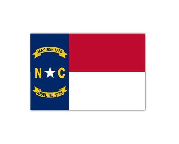 North Carolina Flag State American banner high grade vinyl bumper sticker decal