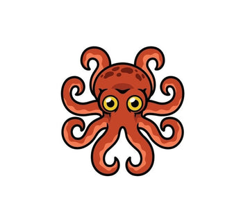 Octopus Sea Ocean Beach Fish Seafood Animal sign bumper sticker decal