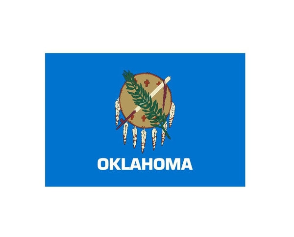 Oklahoma Flag State American banner high grade vinyl bumper sticker decal