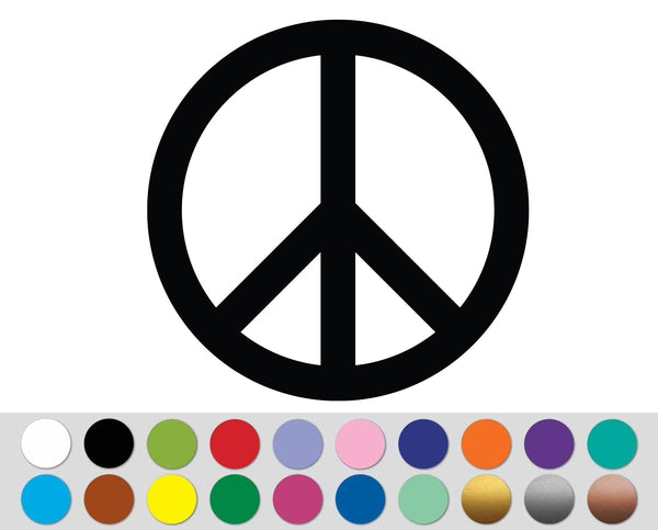 Peace War Emoji Hippy Retro sign bumper sticker decal