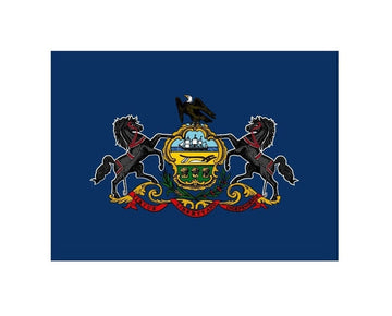 Pennsylvania Flag State American banner high grade vinyl bumper sticker decal
