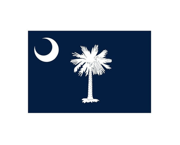 South Carolina Flag State American banner high grade vinyl bumper sticker decal