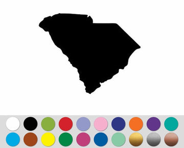 South Carolina State American Map shape sticker decal