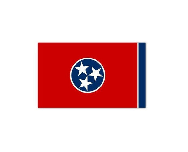 Tennessee Flag State American Tristar banner high grade vinyl bumper sticker decal