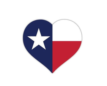 Texas Heart Flag TX USA American Lone Star Animal banner high grade vinyl bumper sticker decal