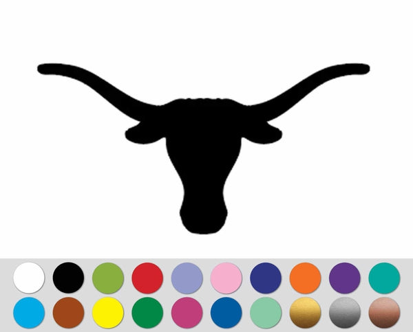 Texas Longhorns Bull Cow Horns Cattle Lone Star Flag Banner sticker decal