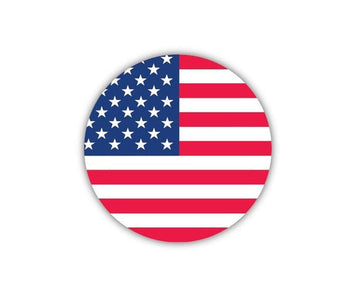 US Flag Round USA American Patriot Freedom America Star Stripes Banner high grade vinyl bumper sticker decal